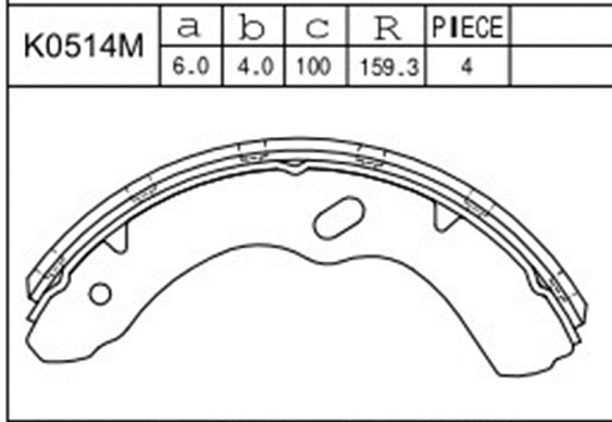 Brake Shoe Set (K0514M)