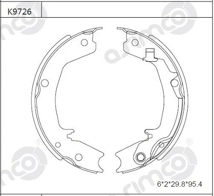 Brake Shoe Set (K9726)
