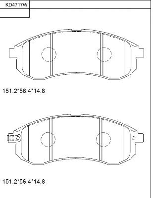 Brake Pad Set, disc brake (KD4717W)