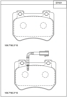 Brake Pad Set, disc brake (KD7431)