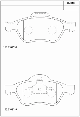 Brake Pad Set, disc brake (KD7313)