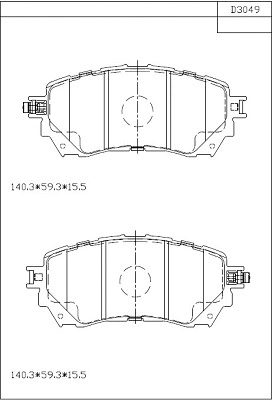 Brake Pad Set, disc brake (KD3049)