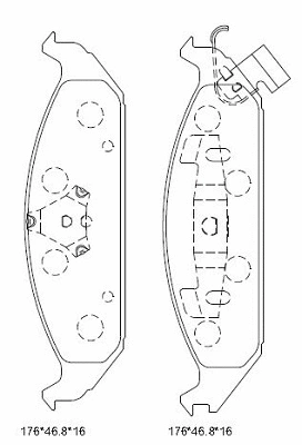 Brake Pad Set, disc brake (KD6744)