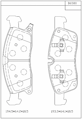 Brake Pad Set, disc brake (KD6580)