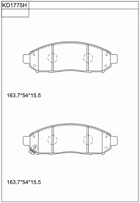 Brake Pad Set, disc brake (KD1775H)