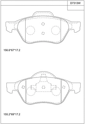 Brake Pad Set, disc brake (KD7313W)