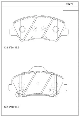 Brake Pad Set, disc brake (KD9775)
