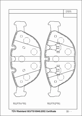 Brake Pad Set, disc brake (KD77216)