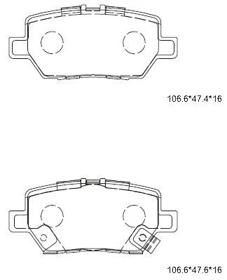 Brake Pad Set, disc brake (KD1512)