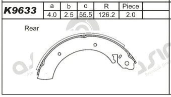 Brake Shoe Set (K9633)