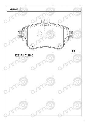 Brake Pad Set, disc brake (KD7005)