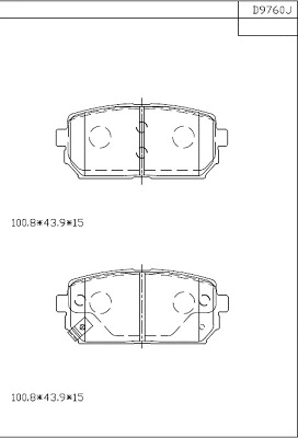 Brake Pad Set, disc brake (KD9760)