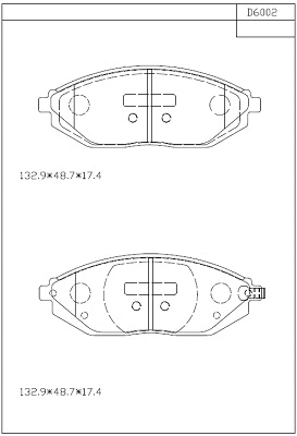 Brake Pad Set, disc brake (KD6002)