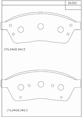 Brake Pad Set, disc brake (KD6360)