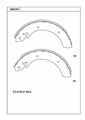 Brake Shoe Set (K9633W)