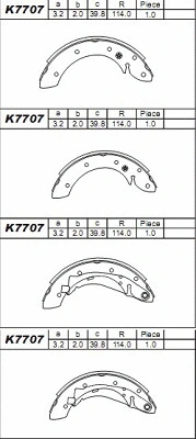 Brake Shoe Set (K7707)
