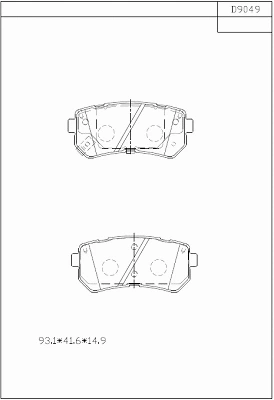 Brake Pad Set, disc brake (KD9049)