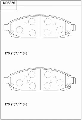 Brake Pad Set, disc brake (KD6355)