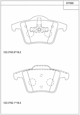 Brake Pad Set, disc brake (KD7590)