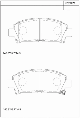 Brake Pad Set, disc brake (KD2267F)