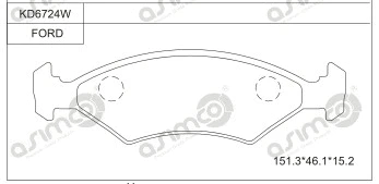 Brake Pad Set, disc brake (KD6724W)