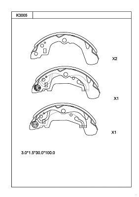 Brake Shoe Set (K3005)
