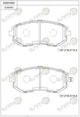 Brake Pad Set, disc brake (KD3704W)