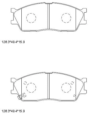 Brake Pad Set, disc brake (KD9707)