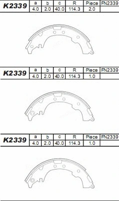 Brake Shoe Set (K2339)
