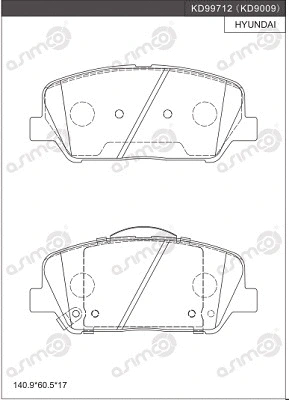 Brake Pad Set, disc brake (KD9009)