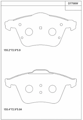 Brake Pad Set, disc brake (KD7798W)
