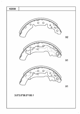 Brake Shoe Set (K2038)