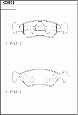 Brake Pad Set, disc brake (KD6524)