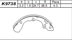 Brake Shoe Set (K9738)