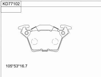 Brake Pad Set, disc brake (KD77102)