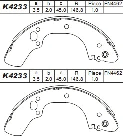 Brake Shoe Set (K4233)