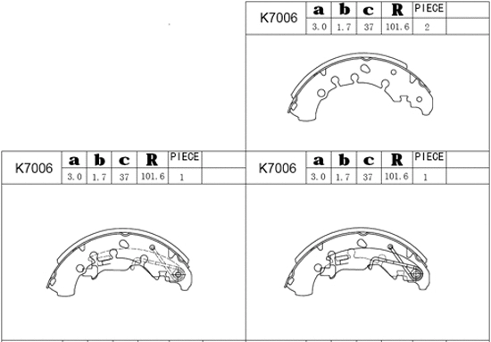 Brake Shoe Set (K7006)