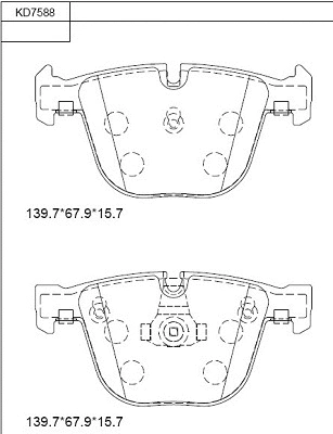 Brake Pad Set, disc brake (KD7588)