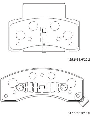Brake Pad Set, disc brake (KD6335)