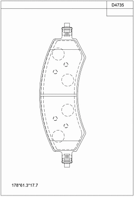 Brake Pad Set, disc brake (KD4735)