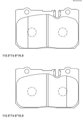 Brake Pad Set, disc brake (KD2708)