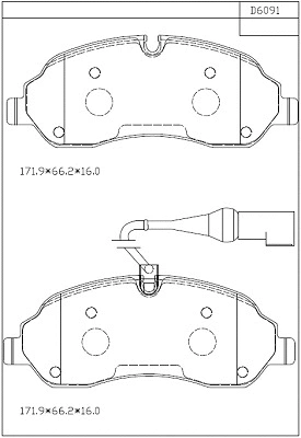 Brake Pad Set, disc brake (KD6091)