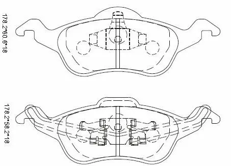 Brake Pad Set, disc brake (KD6505)