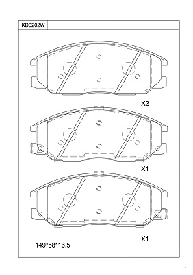 Brake Pad Set, disc brake (KD0202W)