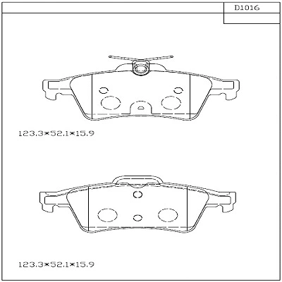 Brake Pad Set, disc brake (KD1016)