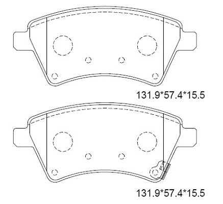 Brake Pad Set, disc brake (KD3770)