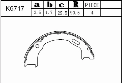 Brake Shoe Set (K6717)