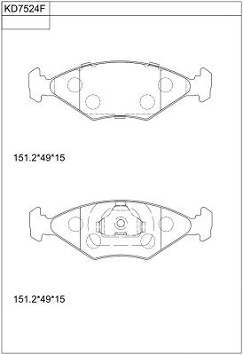 Brake Pad Set, disc brake (KD7524F)