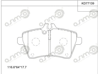 Brake Pad Set, disc brake (KD77139)