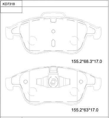 Brake Pad Set, disc brake (KD7318)